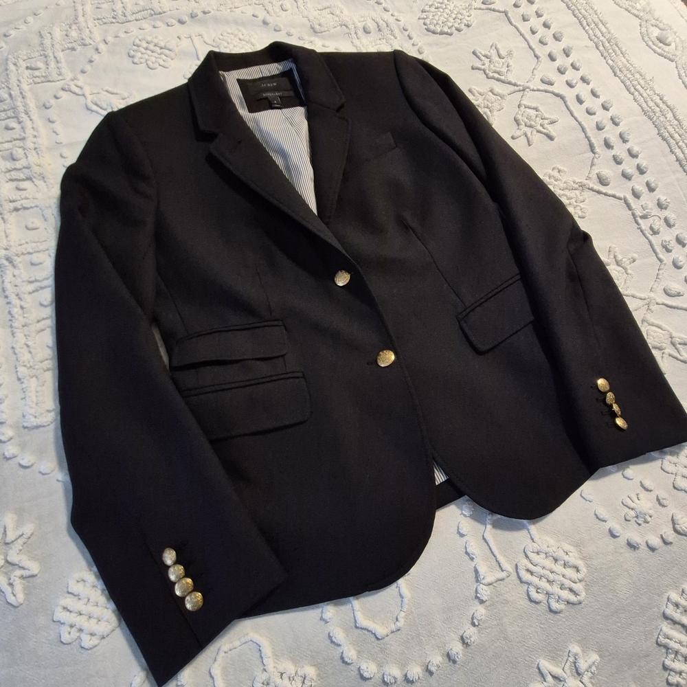 J. Crew "Original Schoolboy" Gold Button Blazer